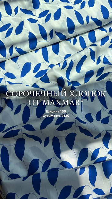 картинка Сорочечно-плательный хлопок от Max Mara магазин являющийся официальным дистрибьютором в России 