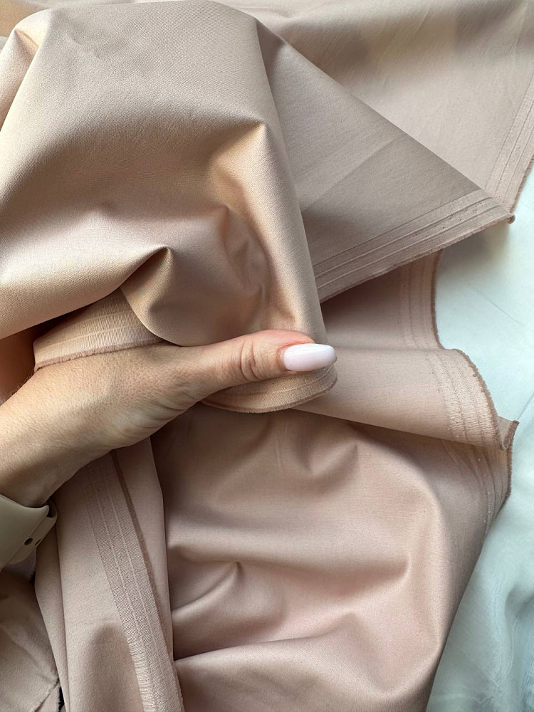 картинка Плательный сатин от Max Mara в нюдовом цвете от магазина